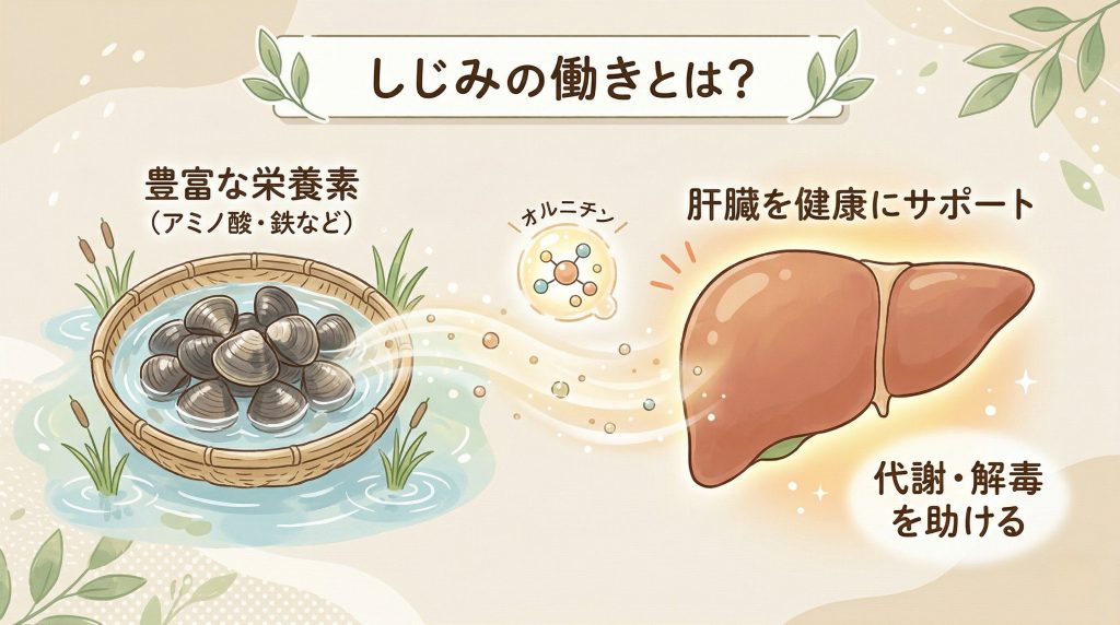 しじみの栄養が肝臓をサポート