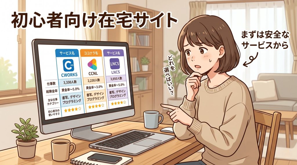 初心者向け在宅ワークサイト比較