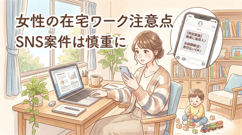 女性向け在宅ワークの注意点
