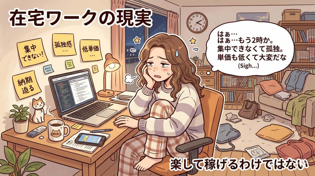 在宅ワークの注意点や悩み