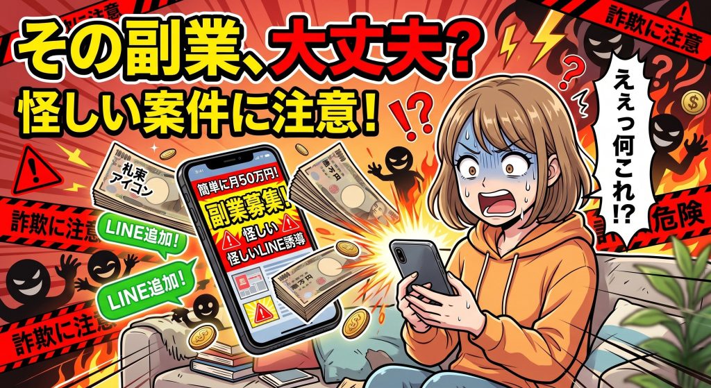 在宅ワーク詐欺に注意