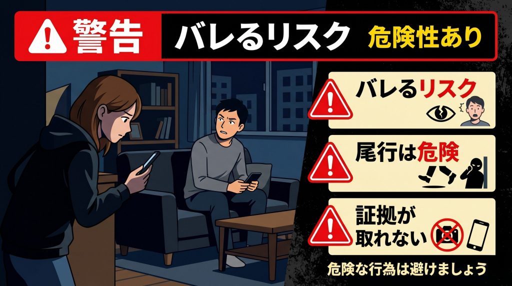 浮気を自分で調べるリスク