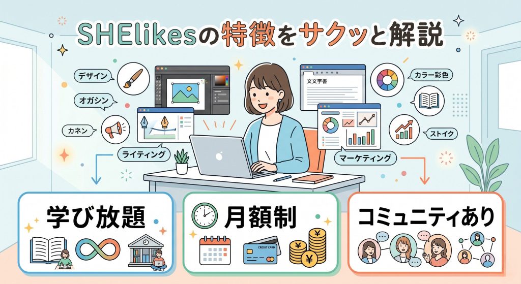 SHElikesの特徴や学べる内容を解説